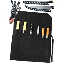 Amazon | ピーアンドシー 包丁ケース 布製 帆布 6本収納 布巻き ナイフ